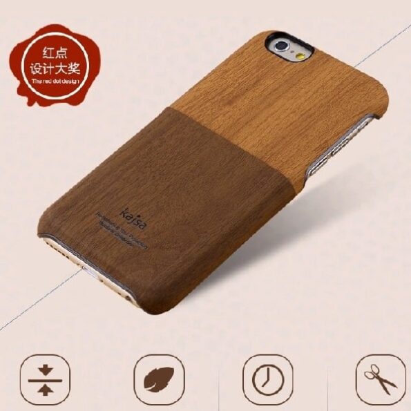 Kajsa ® Wood Pocket Card Holder Back Cover For Apple iPhone 6 / 6s/ 6 Plus/ 6s Plus