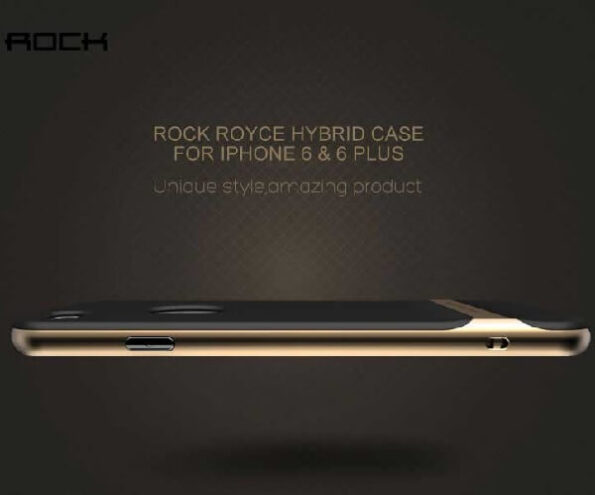 Rock ® Royce Ultra-Thin Dual Metal Soft / Silicon Back Cover For iPhone 6 / 6s / 6 Plus / 6s Plus