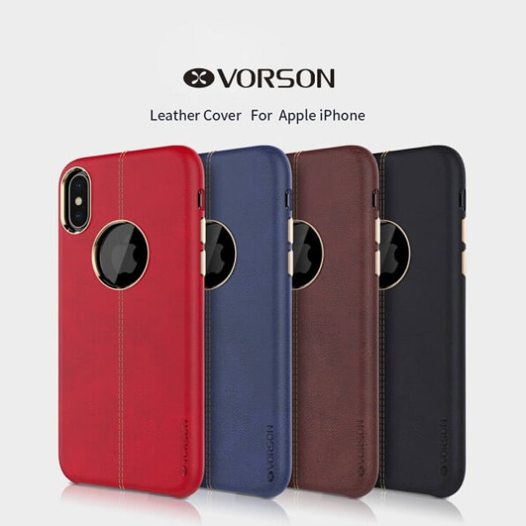 Vorson ® Lexja Series Double Stitch Leather Back Cover For iPhone / Samsung