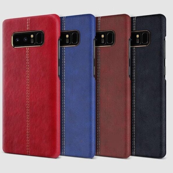 Vorson ® Lexja Series Double Stitch Leather Back Cover For iPhone / Samsung