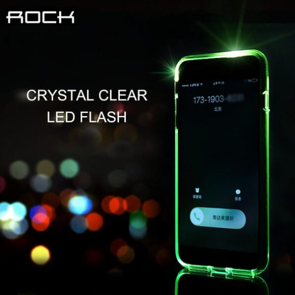Rock ® Led Light Tube Soft / Silicon Back Cover For Apple iPhone 6 Plus / 6S Plus