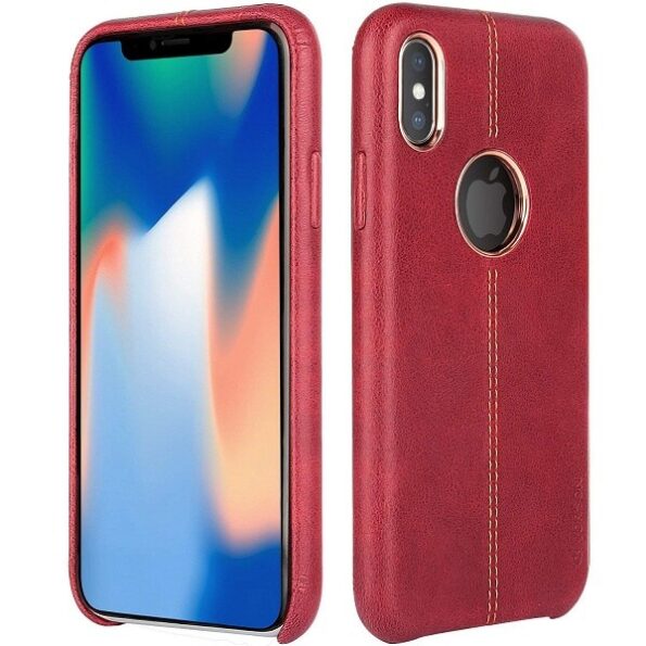 Vorson ® Lexja Series Double Stitch Leather Back Cover For iPhone / Samsung