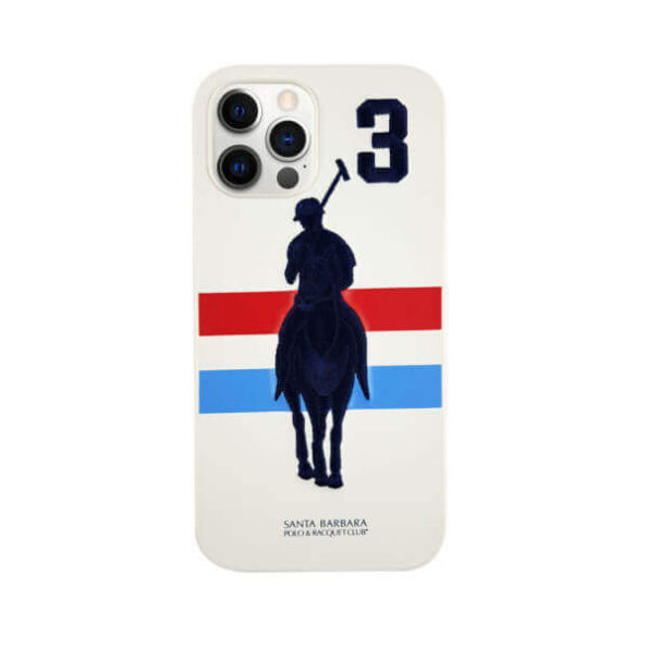Santa Barbara Polo Garner Series Leather Back Cover For iPhone (White)