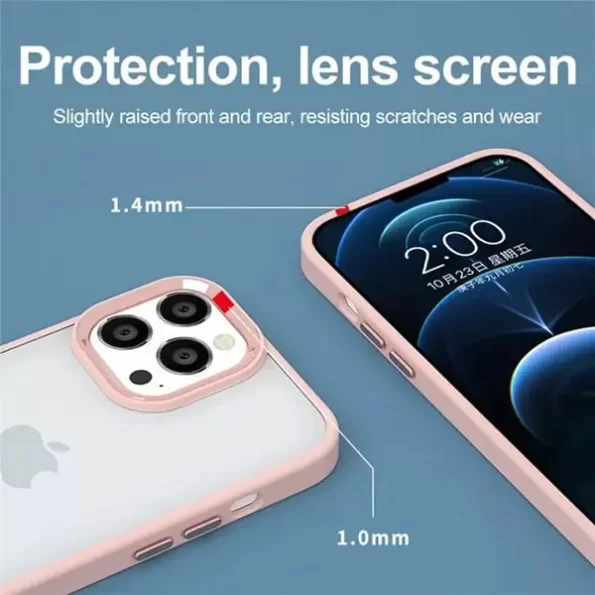 Shockproof-Armor-Transparent-Clear-Case-Cover-Plating-Camera-For-iPhone-14-pink-3-min
