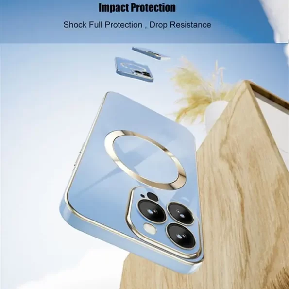 iPhone 14 Pro Max Luxury Plating Camera Protection Logo Cut Soft Case-7